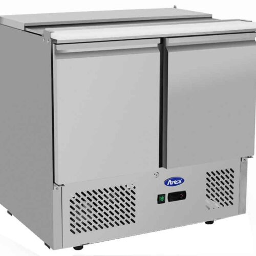 ATOSA ESL3800GR — Meuble Saladette Capot Inox 2 Portes
