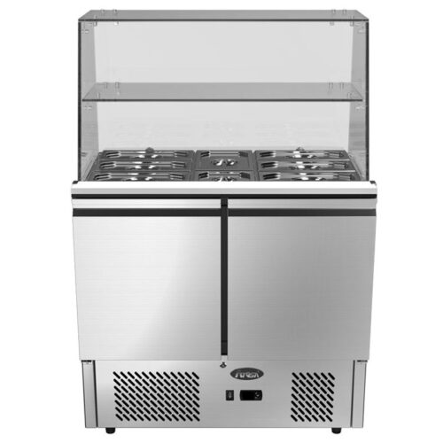 ATOSA ESL3811GR-D — Saladette Pare-haleine Bombé 3 Portes