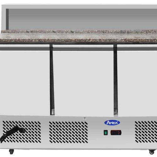 ATOSA ESL3854GR — Meuble A Pizzas Compact Dessus Inox 3 Portes