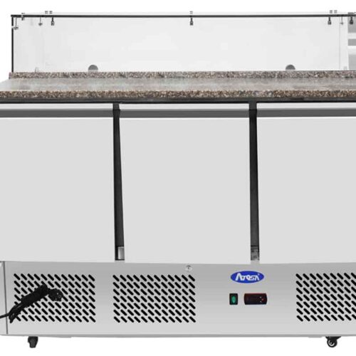 ATOSA ESL3864GR — Meuble A Pizzas Compact Dessus Vitré 3 Portes