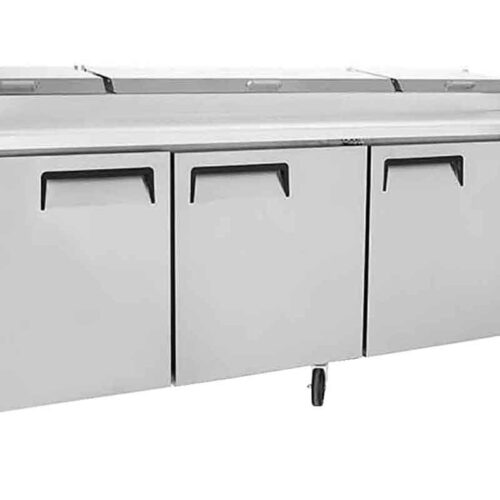 ATOSA MPF8203GR — Table Preparation A Pizzas 3 Portes X12 Bacs Gn 1/3