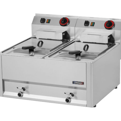 Friteuse électrique à poser avec vanne de vidange 2x8 litres T 66 - C6FEV82T66