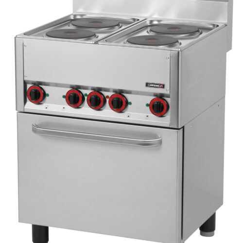 Fourneau électrique 4 feux avec four électrique ventilé GN 1/1 66 - C6FOE4FFEV66