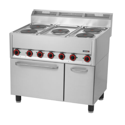 Fourneau électrique 5 feux avec four électrique ventilé GN 1/1 99 - C6FOE5FFEV99