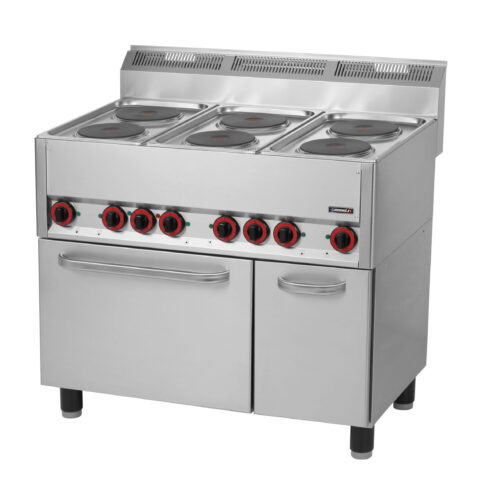 Fourneau électrique 6 feux avec four électrique ventilé GN 1/1 99 - C6FOE6FFEV99