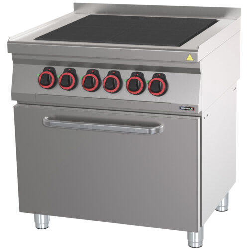 Fourneau électrique 4 plaques coup de feu avec four électrique statique GN 2/1 80 - C7FOE4PFS80