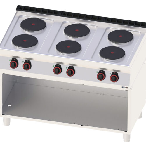 Fourneau électrique 6 feux avec soubassement 120 - C7FOE6F120S