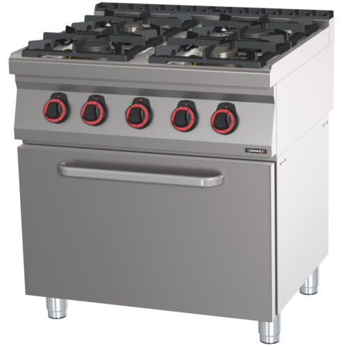 Fourneau gaz 4 feux avec four électrique ventilé GN 1/1 HP 80 - C7FOG4FFVHP80