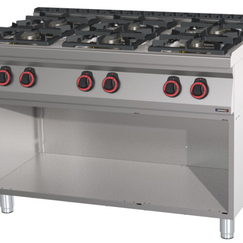 Fourneau gaz 6 feux avec soubassement HP 120 - C7FOG6FHP120S