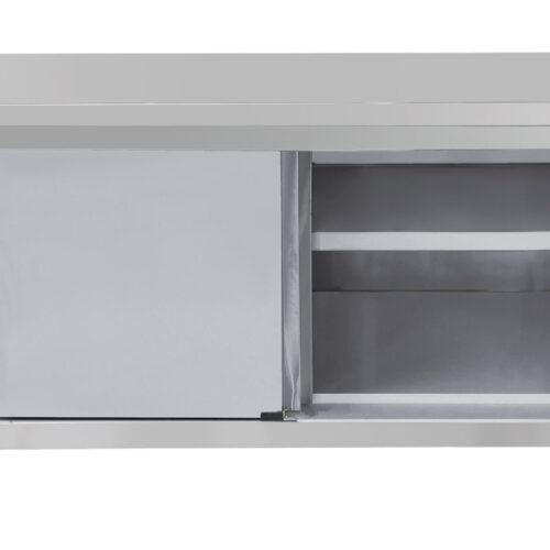 Table de travail Inox 700 avec portes coulissantes 1400 mm - C7TTPC140