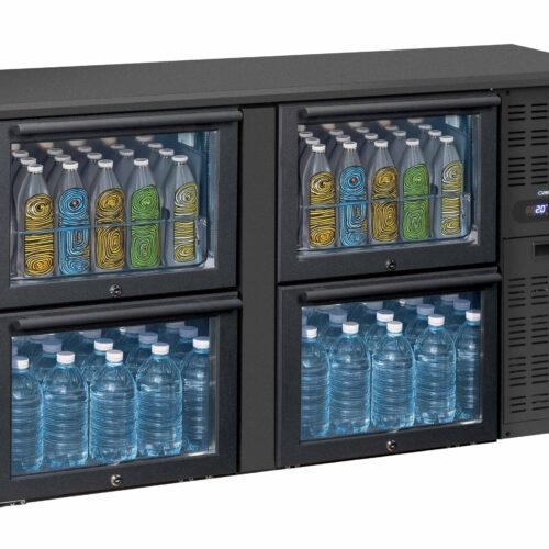 Arrière bar 2 x 2 tiroirs vitrés - CAB22TV