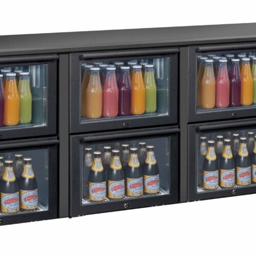 Arrière bar 3 x 2 tiroirs vitrés - CAB32TV