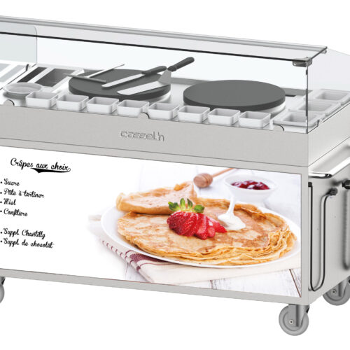 Chariot à crêpières double 40 encastrées - CCHCCD40E