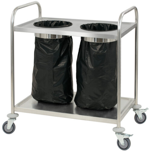 Chariot en inox porte poubelle - CCIPP