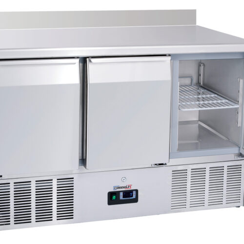Saladette avec dosseret 3 portes GN 1/1 - CSAD3P