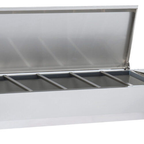 Saladette à poser 5 x GN 1/3 + 1 GN 1/2 avec couvercle - CSAP513C