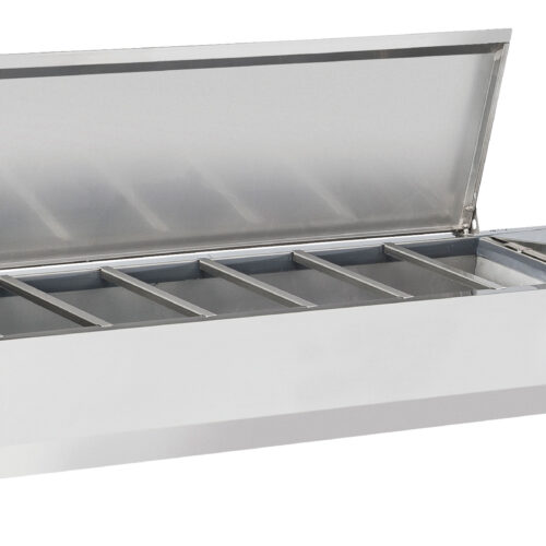 Saladette à poser 7 x GN 1/4 avec couvercle - CSAP714C