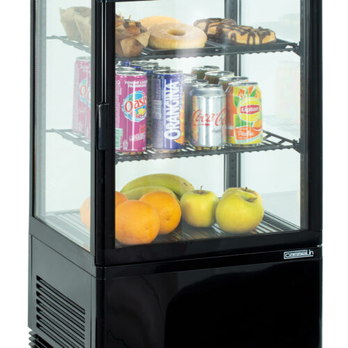 Mini vitrine réfrigérée positive 58L Noire - CVR58LN