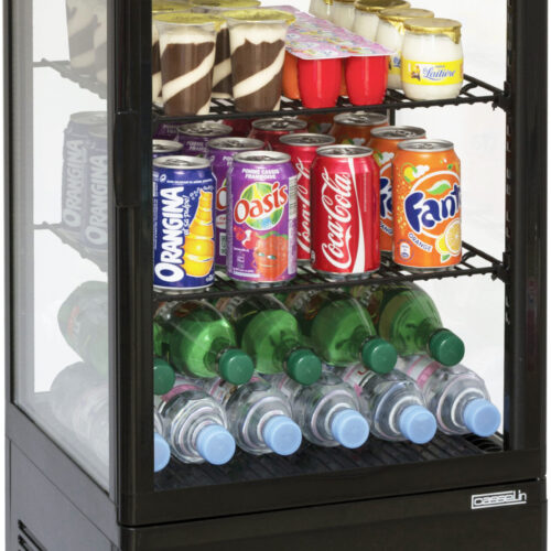 Mini vitrine réfrigérée positive 78L Noire - CVR78LN